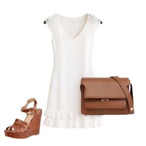 🌸 AMERICAN RAG Sz XS | Antique White | Lace Eyelet Dress | Boho Festival Style